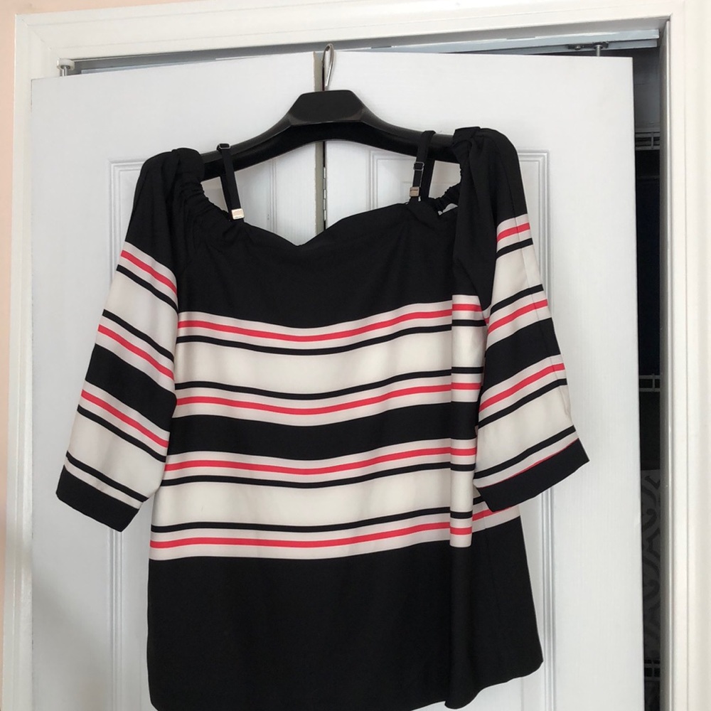 Off the shoulder or on the shoulder Calvin Klein top